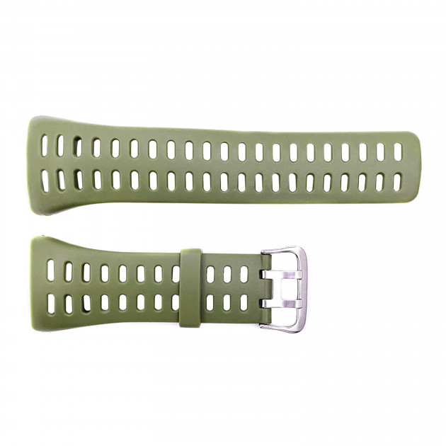 Ремінець для годинника Skmei 1251/1250/1360/1167 Army Green зелений каучуковий 25 см