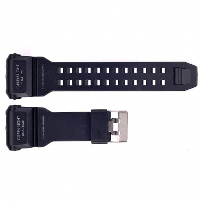 Ремінець для годинника Skmei 1637BK Black каучуковий чорний 26.5 см (1051-0562)