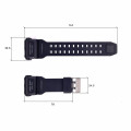 Ремінець для годинника Skmei 1637BK Black каучуковий чорний 26.5 см (1051-0562)