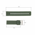 Ремінець для годинника Skmei 1416/1418/1267/1285/1293/1426/1866/1894 Army Green 22 мм каучуковий зелений