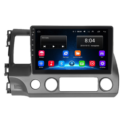 Штатная магнитола Lesko для Honda Civic VIII Рестайлинг 2008-2012 экран 10" 2/32Gb Wi-Fi GPS Base