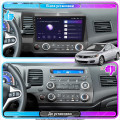 Штатная магнитола Lesko для Honda Civic VIII Рестайлинг 2008-2012 экран 10" 4/32Gb 4G Wi-Fi GPS Top