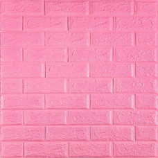 3D панель самоклеюча 700х770х5мм цегла Рожевий (004-5) SW-00000143