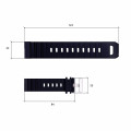 Ремінець для годинника Skmei 1657BK Black 22 мм каучуковий чорний (1051-0662)