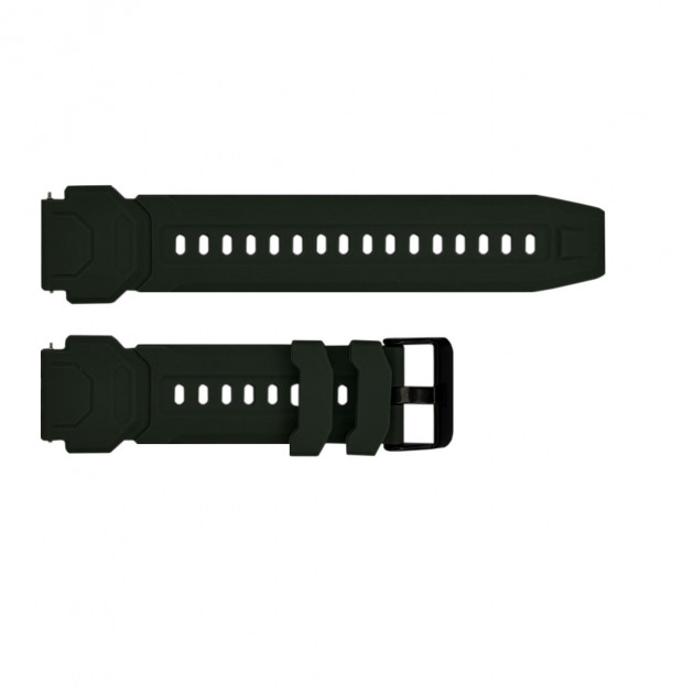 Ремінець для смарт годинника Modfit Warrior Black, чорний силіконовий браслет, 20.3 см