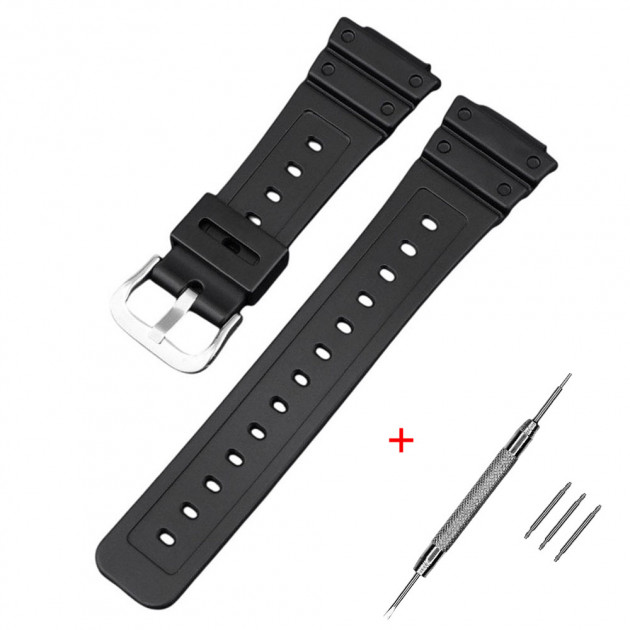 Ремінець Casio accessories для G-Shock GA-2100/2110 Чорний Поліуретан (1051-0836)