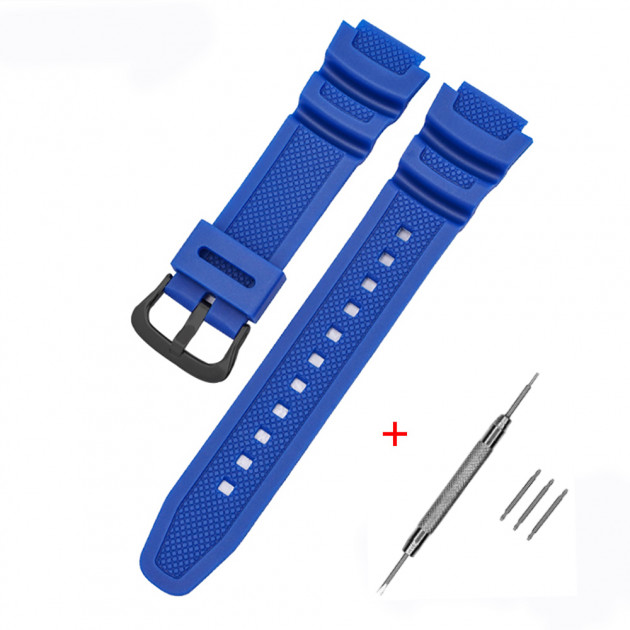 Ремінець Casio accessories для Casio G-Shock AE-1000/1200 Blue BK синій полімерний