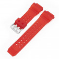 Ремінець для Casio G-Shock GW-9400 Transl Red SI, напівпрозорий червоний полімер 21.1 см