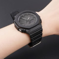 Ремінець для годинника Casio G-Shock GA-2100/2110 Black SI, чорний полімерний браслет