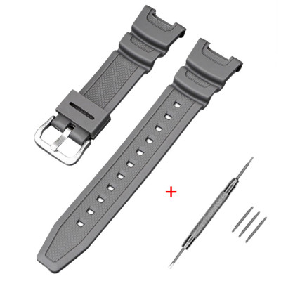 Ремінець для годинника Casio SGW-100 Gray SI сірий полімерний (1051-1049)