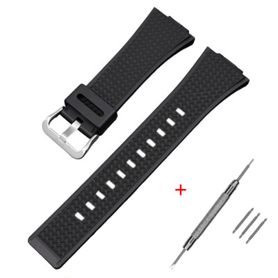 Ремінець Casio accessories для Casio G-Shock GA-100/110 Black SI полімерний чорний 21.3 см (1051-1087)
