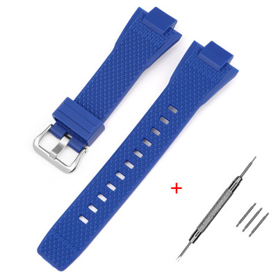 Ремінець для годинника Casio G-Shock GST-B400 Blue SI полімерний синій (1051-1121)