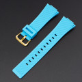 Ремінець для годинника Casio G-Shock GA-100/110 Light Blue GD полімерний блакитний