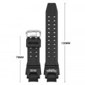 Ремінець для Casio G-Shock GA-1000 Dark Blue SI полімерний темно-синій (1051-1116)