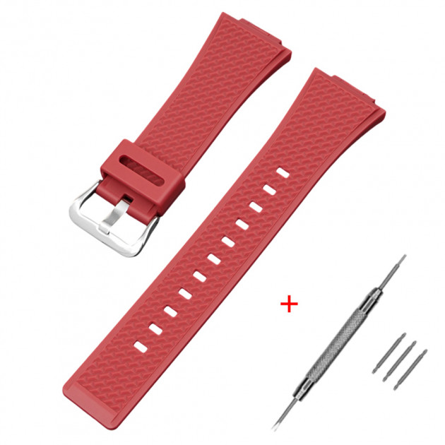 Ремінець Casio accessories для G-Shock GA-100/110 полімерний червоний (SKU 1051-1090)