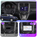 Штатная магнитола Lesko для Honda CR-V III 2006-2009 экран 9" 2/32Gb 4G Wi-Fi GPS Top