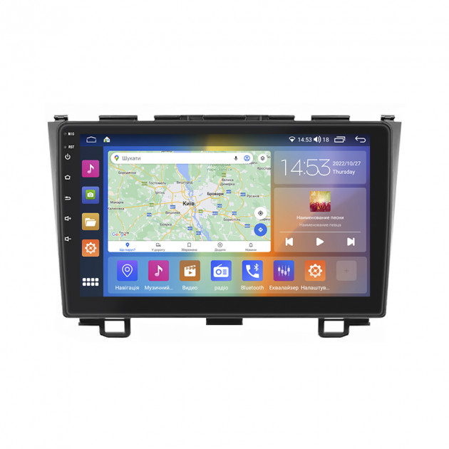 Штатная магнитола Lesko для Honda CR-V III 2006-2009 экран 9" 2/32Gb CarPlay 4G Wi-Fi GPS Prime