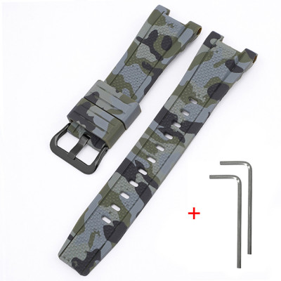 Ремінець Casio accessories для G-Shock GST-W300 Camo Green BK полімерний зелений камуфляж