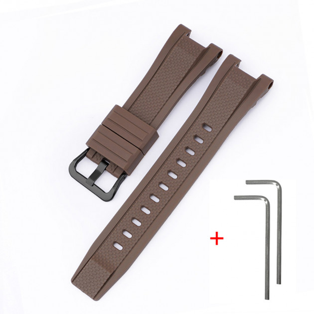 Ремінець для Casio G-Shock GST-W300 Brown BK полімерний коричневий (1051-0953)
