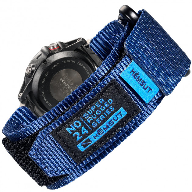 Ремінець Hemsut HS121 Super Strong Nylon Blue 20 mm для Garmin та інших годинників