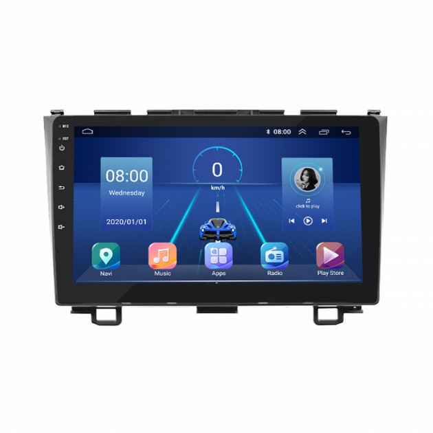 Штатная магнитола Lesko для Honda CR-V III Рестайлинг 2009-2012 экран 9" 2/32Gb 4G Wi-Fi GPS Top