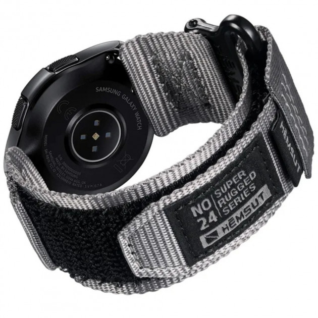 Ремінець Hemsut HGA121 Super Strong Nylon Grey 22 mm нейлоновий сірий для годинника
