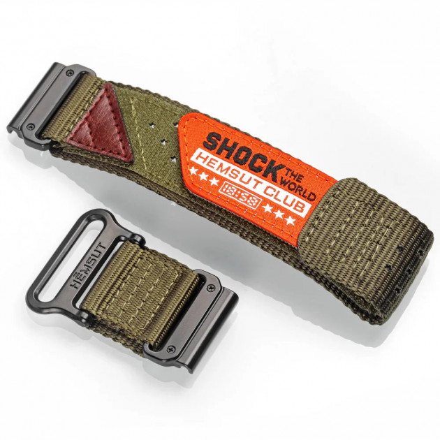 Ремінець Hemsut HGA142 Shock the world Garmin Green 22 mm нейлоновий зелений