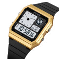 Наручний годинник Skmei 2347BKGD Gold-Black електронний з будильником та хронографом