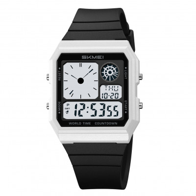 Наручний годинник Skmei 2347WTBK White-Black електронний спортивний з хронографом