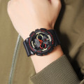 Чоловічий спортивний годинник Skmei 2118BKRD Black-Red з комбінованим циферблатом та підсвічуванням