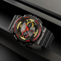 Чоловічий спортивний годинник Skmei 2118BKRD Black-Red з комбінованим циферблатом та підсвічуванням