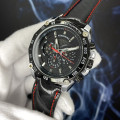 Чоловічий механічний годинник Forsining 6910 Silver-Black з автопідзаводом та фазами місяця