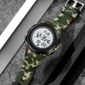 Чоловічий спортивний годинник Skmei 2166CMGN Army Green Camouflage з компасом та крокоміром