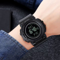Чоловічий тактичний годинник Skmei 2233BK Black з компасом та електронним циферблатом