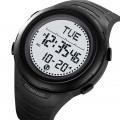 Чоловічий спортивний годинник Skmei 2166BKWT Black-White з компасом та крокоміром