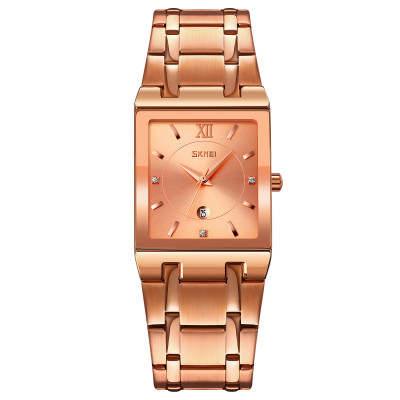 Жіночий годинник Skmei 9263RGRG Rose Gold-Rose Gold з металевим браслетом та мінеральним склом