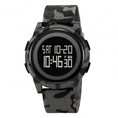 Чоловічий спортивний годинник Skmei 2378CMGY Camo Gray з електронним циферблатом та водозахистом 5 ATM