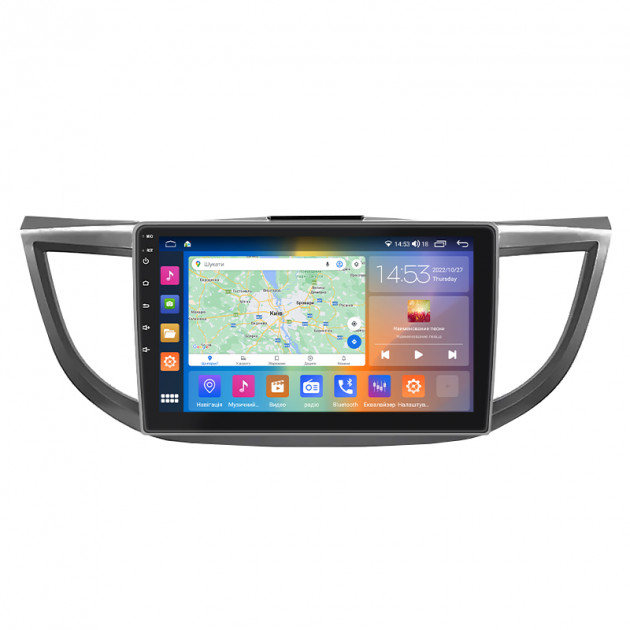 Штатная магнитола Lesko для Honda CR-V IV Рестайлинг 2014-2018 экран 10" 4/64Gb CarPlay 4G Wi-Fi GPS Prime