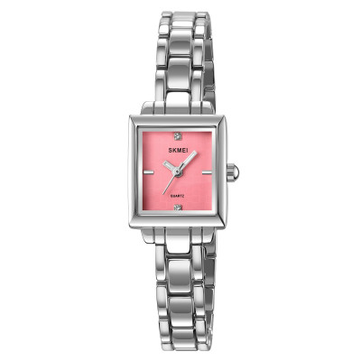 Жіночий класичний годинник Skmei 2315SIPK Silver-Pink зі сріблястим браслетом та рожевим циферблатом