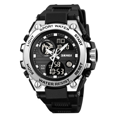 Чоловічий годинник Skmei 2360BKSI Black-Silver зі стрілково-електронним циферблатом та водозахистом 5 ATM