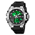 Чоловічий годинник Skmei 2360BKSI Black-Silver зі стрілково-електронним циферблатом та водозахистом 5 ATM