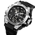 Чоловічий годинник Skmei 2360BKSI Black-Silver зі стрілково-електронним циферблатом та водозахистом 5 ATM