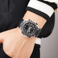 Чоловічий годинник Skmei 2360BKSI Black-Silver зі стрілково-електронним циферблатом та водозахистом 5 ATM