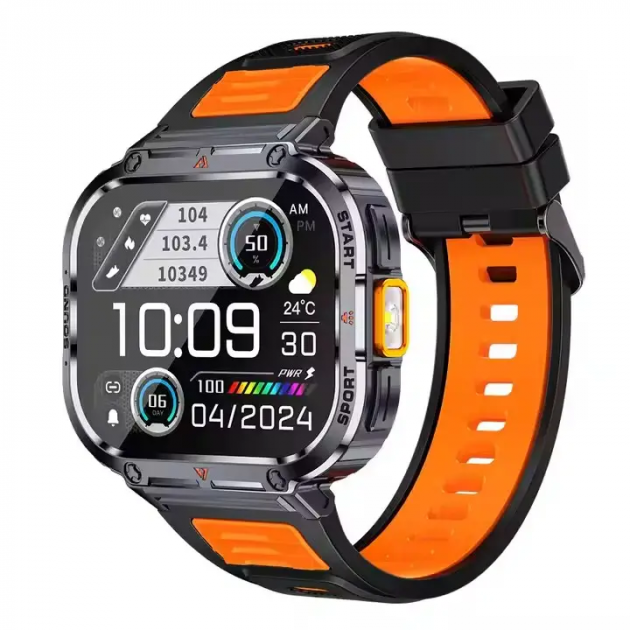 Розумний годинник Modfit Carbon Blade Orange (1077-0325) з вологозахистом IP68 та функцією дзвінків