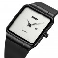 Наручний годинник Skmei 1961BKSI Black-Silver класичний унісекс з мінеральним склом