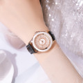 Жіночий годинник Skmei 2172RGBK Rose Gold-Black з мінеральним склом та шкіряним ремінцем