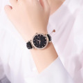 Жіночий годинник Skmei 2169RGBK Rose Gold-Black з шкіряним ремінцем та мінеральним склом