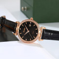 Жіночий годинник Skmei 2169RGBK Rose Gold-Black з шкіряним ремінцем та мінеральним склом