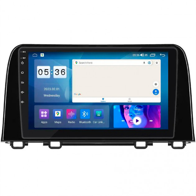 Штатная магнитола Lesko для Honda CR-V V 2016-2020 экран 9" 4/64Gb CarPlay 4G Wi-Fi GPS Prime