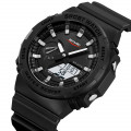 Чоловічий годинник Skmei 2351BKWT Black-White спортивний з комбінованим циферблатом та підсвічуванням